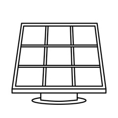 solar panel icon over white background. vector illustration