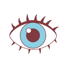 eye icon over white background. vector illustration