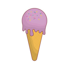 ice cream icon over white background. vector illustration