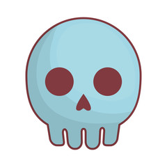 skull icon over white background. vector illustration