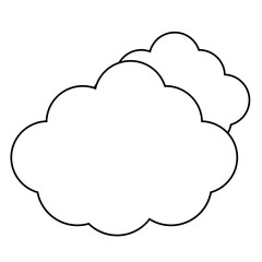 clouds icon over white background. vector illustration