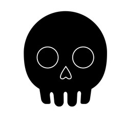 skull icon over white background. vector illustration
