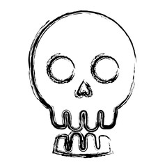 skull icon over white background. vector illustration