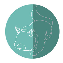 silhouette cat animal pet adorable vector illustration