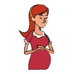 pregnant woman belly maternity desing vector illustration