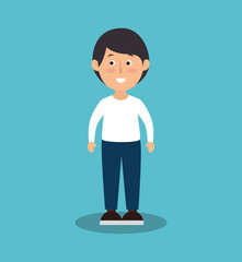 young man avatar character vector illustration design