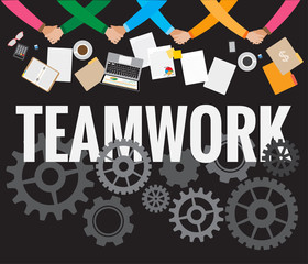 Hand with Teamwork Illustration Vector 10