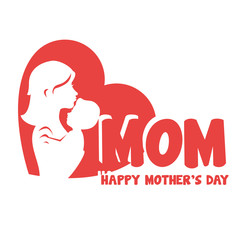 happy mothers day card vector illustration design