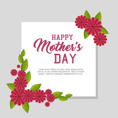 happy mothers day card vector illustration design