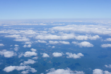 Fototapeta na wymiar Beautiful cloudscape from sky aerial view