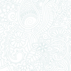 Beautiful decorative floral ornamental sketchy background with pattern, doodle style