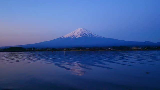 Reflection of Mt. Fuji in the kawaguchiko Lake..