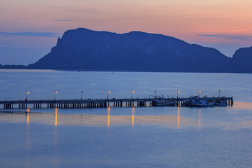 Obraz premium BeautifulSea and Sky at Ao Prachuab, Prachuap Khiri Khan South of Thailand 