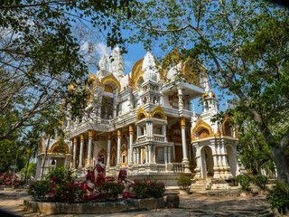 beautiful architect of pavilion in temple