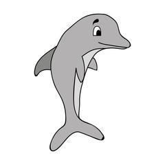 Delfín vector ilustración dibujo