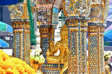 Thao Maha Phrom Statue at the Erawan Shrine in Bangkok, Thailand