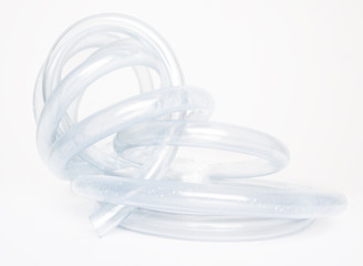 Transparent plastic water hose 