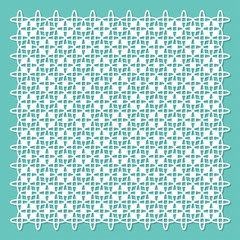 Decorative panel for laser cutting. Universal mosaic geometric pattern. The ratio is 1: 1. Vector illustration.