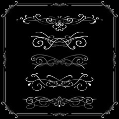 Vintage ornaments and frame