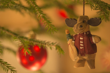 Elchanhänger am Weihnachtsbaum