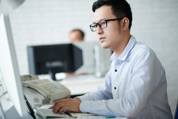 Young financial analyst