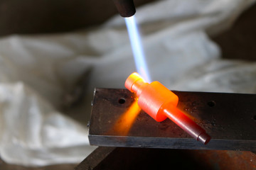 DIY home made metal hardening with gas cutting torch