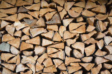 Pile of firewood in Austria..