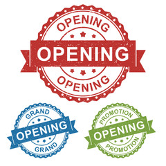 grand opening promotion circle stamp rugged