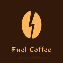 Coffee Logo. Coffee Bean Icon and  Label