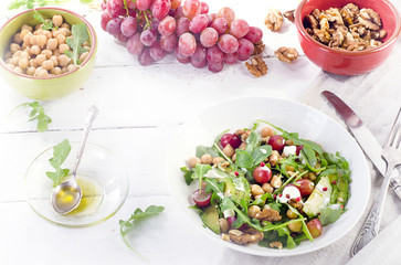 Healthy fresh salad with chickpea