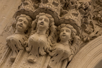 Putten Köpfe und Büsten Lecce, in Apulien, Italien