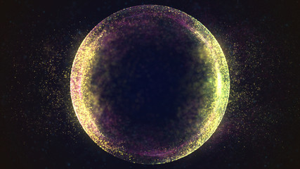 Sphere abstract background, Colorful Light Streaks, Abstract Light Streaks in corkscrew motion with glowing effects, Abstract lighting effects on black background, green abstract background