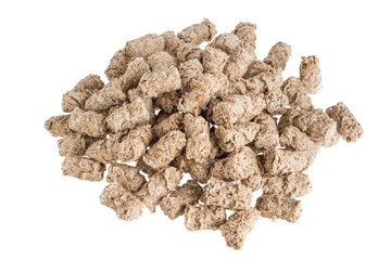Pile of bran isolated on white background
