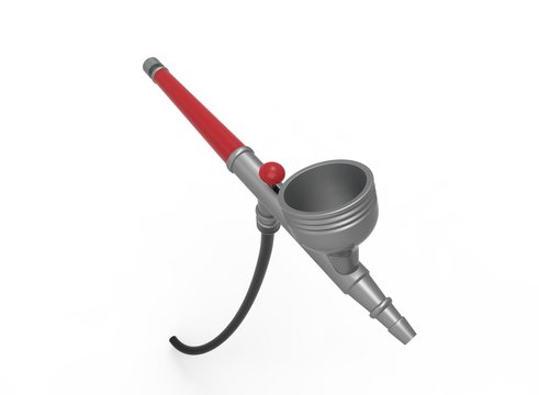 3d illustration of airbrush. white background isolated. icon for game web.