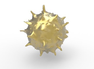 Fototapeta premium 3d illustration of virus molecule. white background isolated. icon for game web.