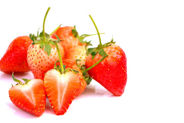 Red strawberry isolate on white background
