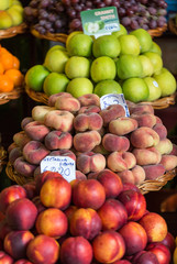  Fresh exotic fruits on famous market in Funchal (Mercado dos Lavradores), Madeira island, Portugal