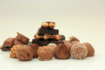 Different sorts of chocolates