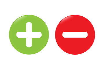 Plus and minus icon vector design