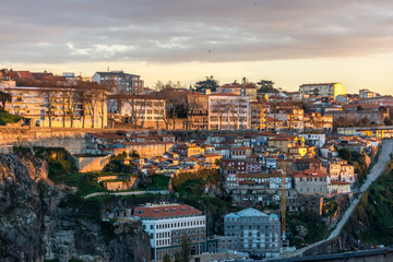 Obraz premium Aerial view of Porto from Vila Nova de Gaia, Portugal