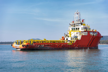 Oil tanker in the gulf of Thailand.
