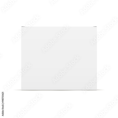 Download "Small white cardboard box mockup - front view. Square box ...