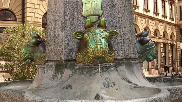 Zsolnay fountain landmark Pecs Hungary