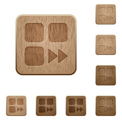 Component fast forward wooden buttons