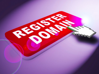 Register Domain Indicates Sign Up 3d Rendering