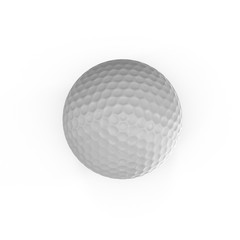 Golf Ball on white. 3D illustration