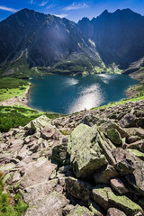 Czarny Staw Gasienicowy in summer, Tatras, Poland, Europe