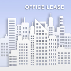 Office Lease Represents Office Property Buildings 3d Illustration