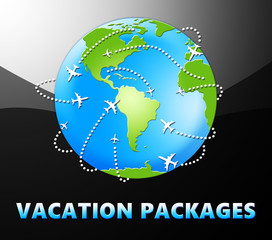 Vacation Packages Meaning All Inclusive Getaways 3d Illustration
