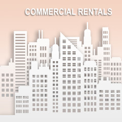 Fototapeta premium Commercial Rentals Represents Office Property Buildings 3d Illustration